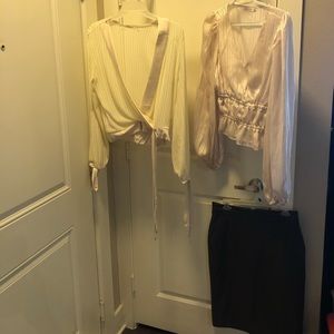 Pencil skirt and 2 blouses